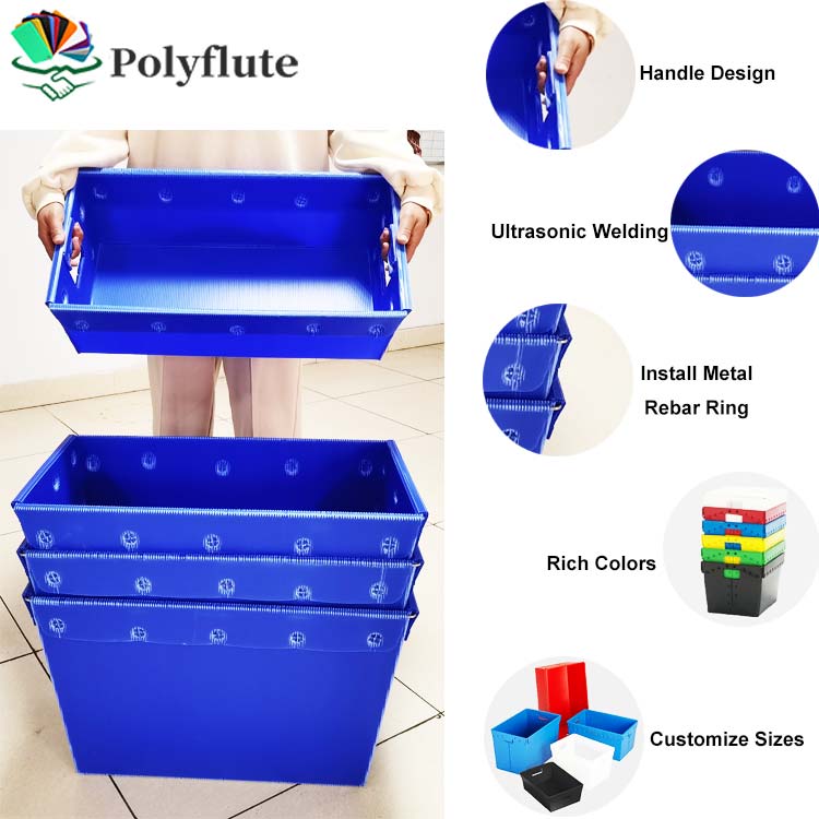 corrugated plastic totes, postal mail totes