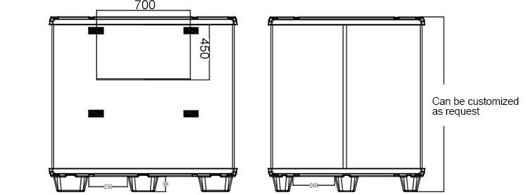 collapsible plastic pallet box