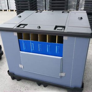 Plastic gaylord pallet container